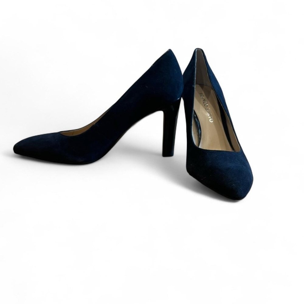 Franco Sarto Navy Blue Suede Heels